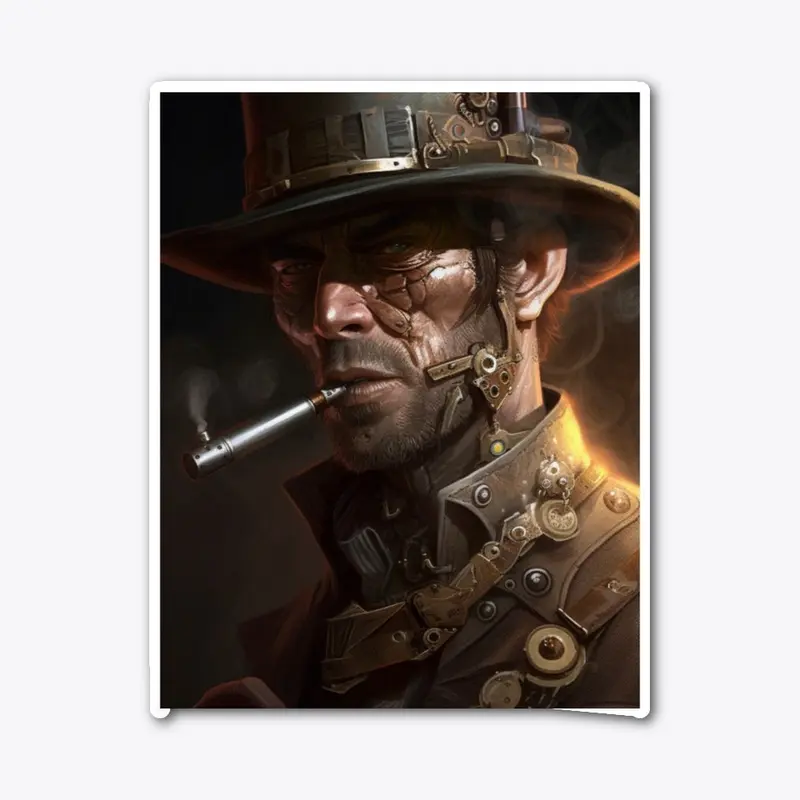 Futuristic, Steampunk Cowboy